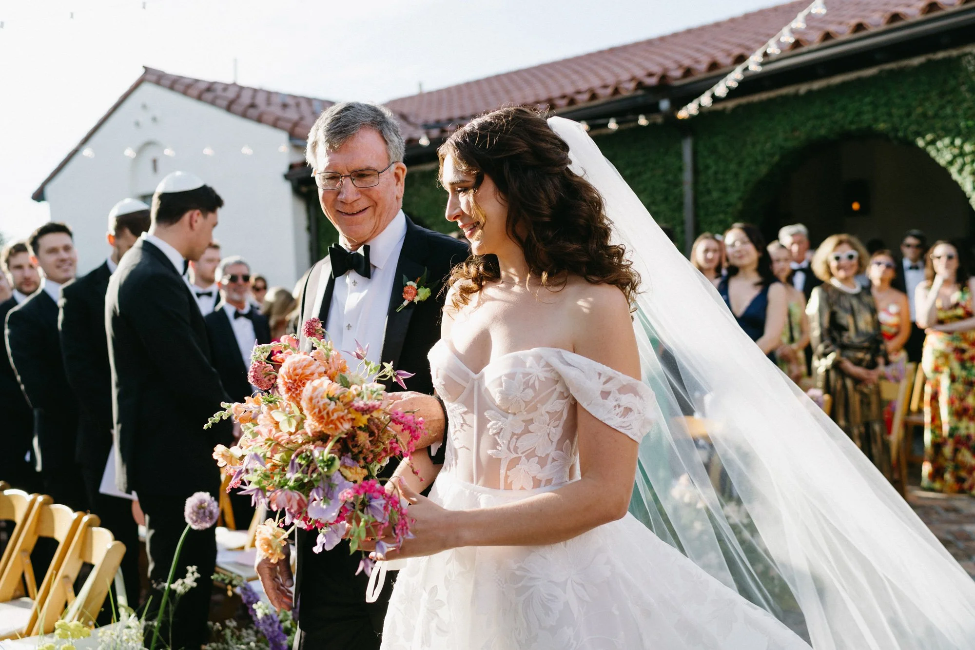 Missy walking down the aisle.