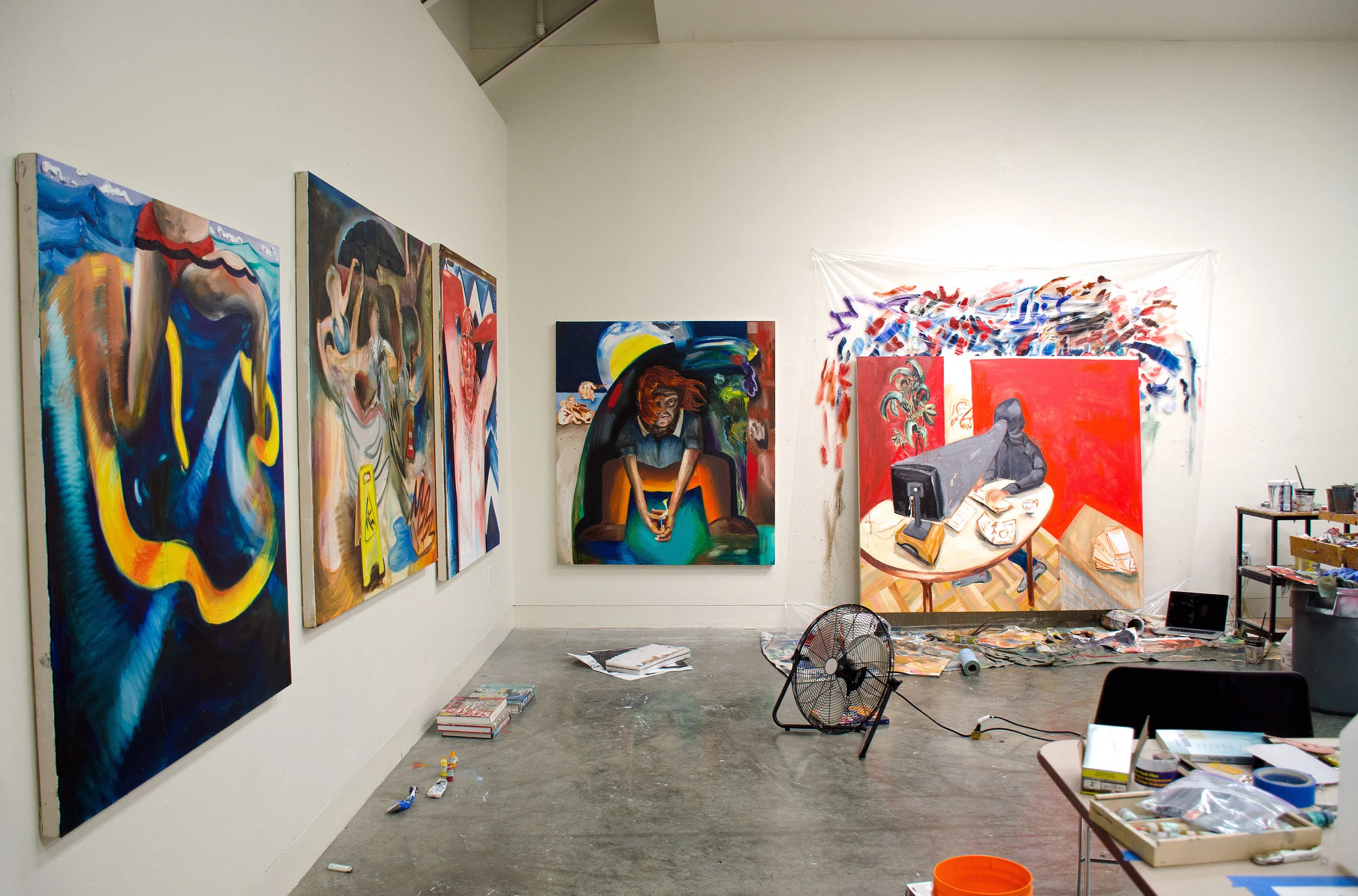 August 2017 studio works in progress