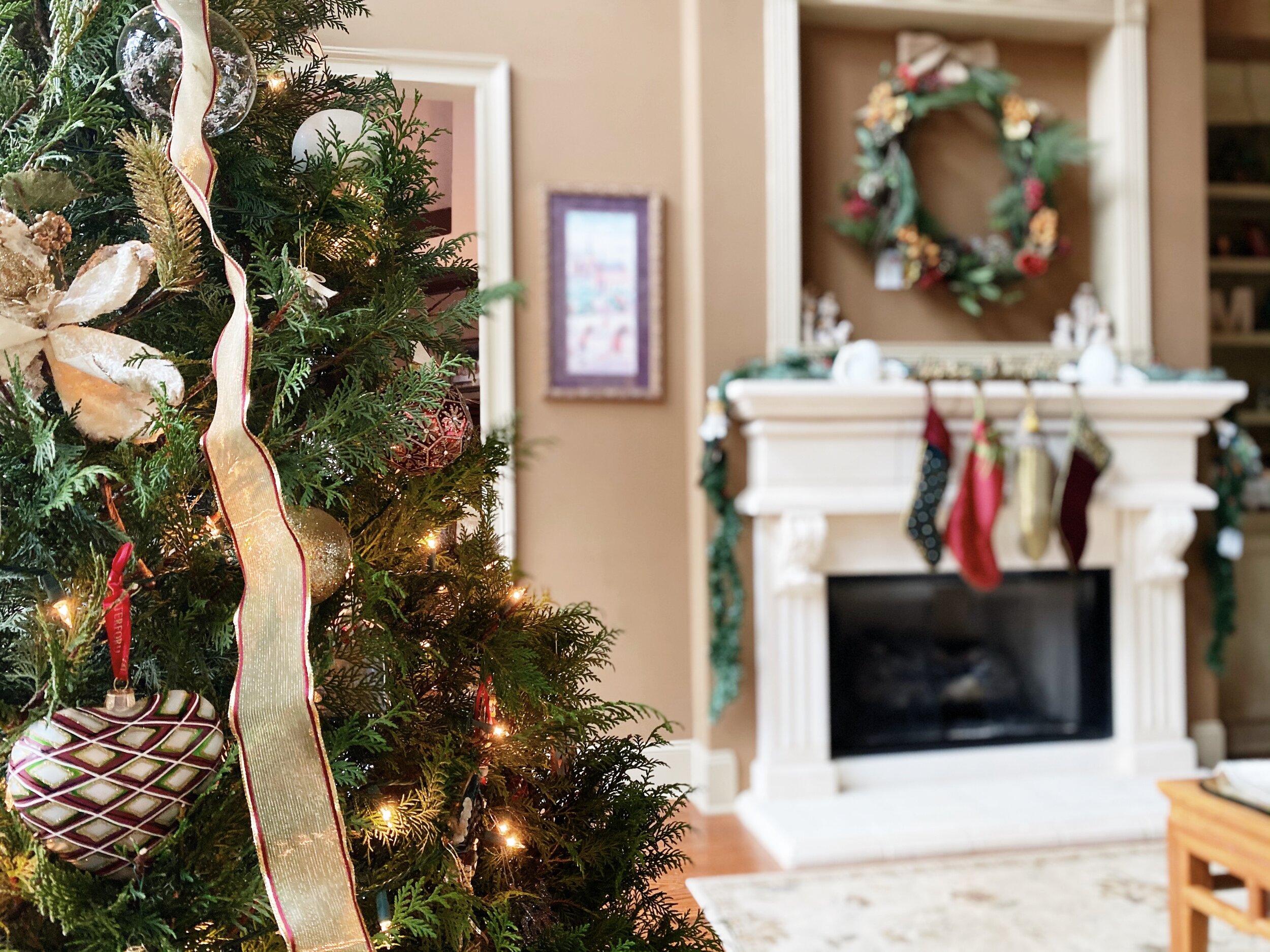 Leyland christmas tree decorations &amp; fireplace decorations