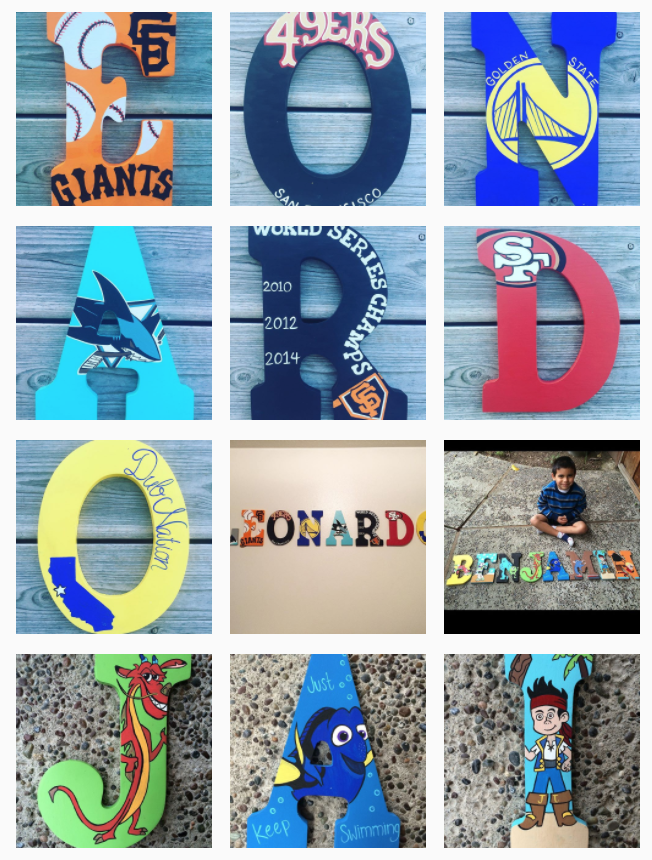 LEO'S LETTERS: CUSTOM PAINTED LETTERS FOR KID'S ROOMS AND NURSERIES via Swirl Nation Blog