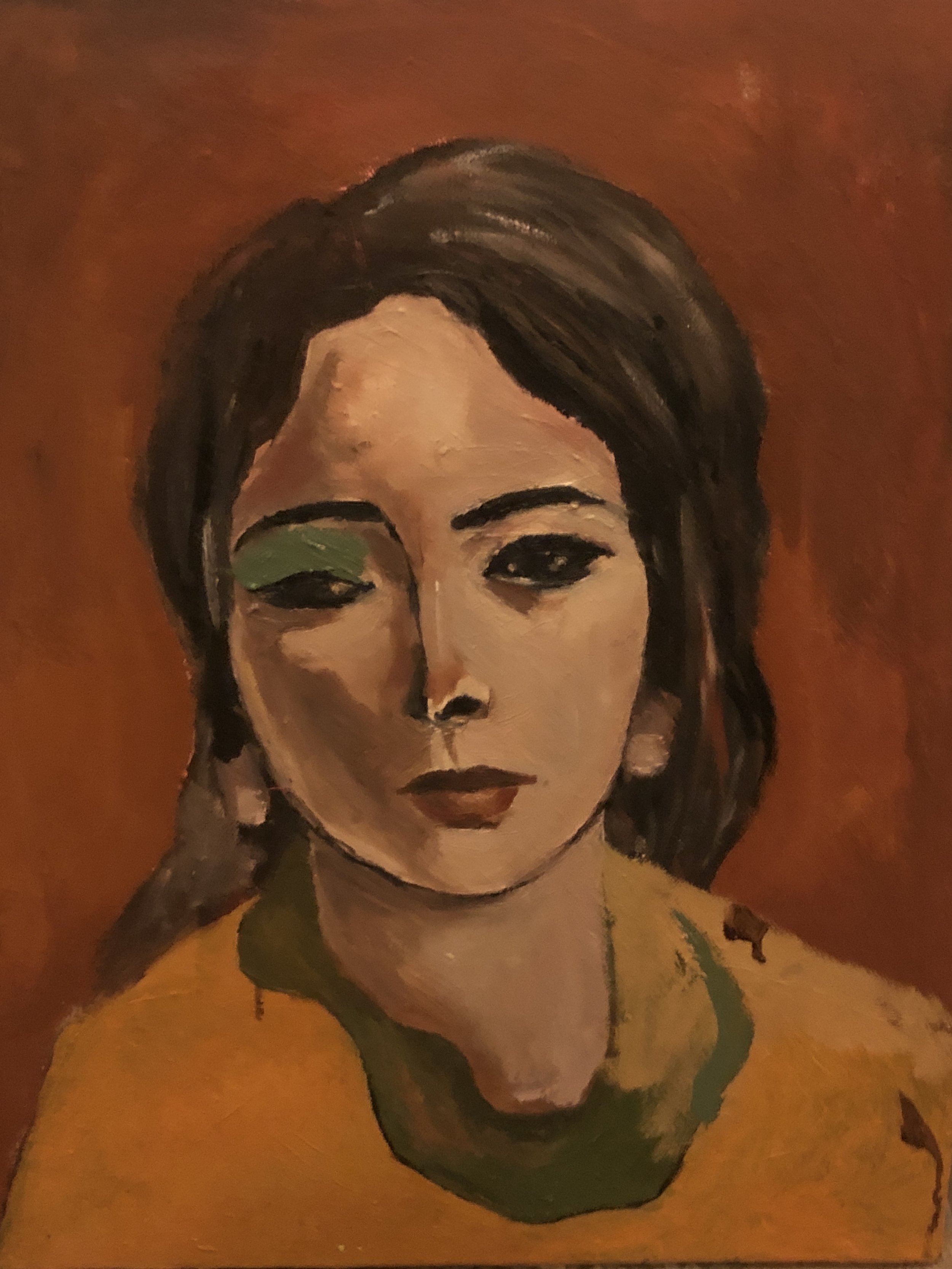 Woman with Green Eye Shadow