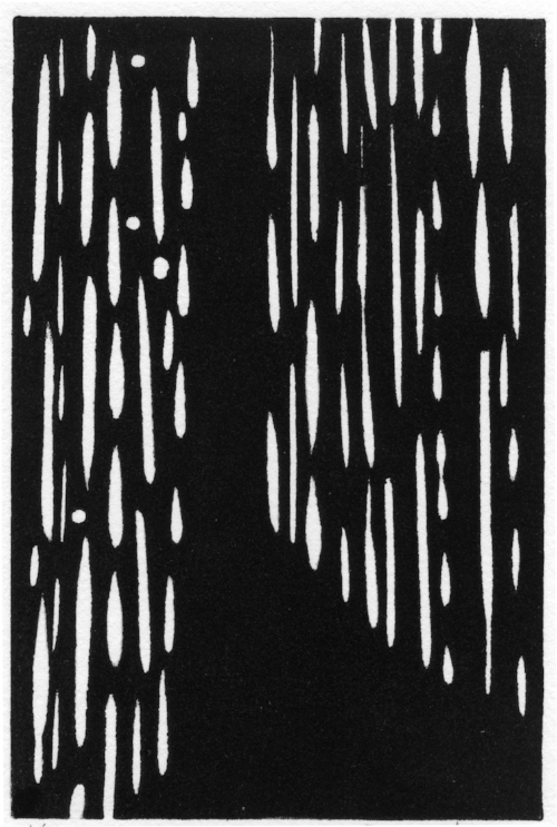 Debra Jayne, Untitled, woodcut, 6x4"