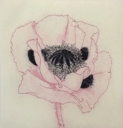 Asians II, etching, aquatint, and color roll