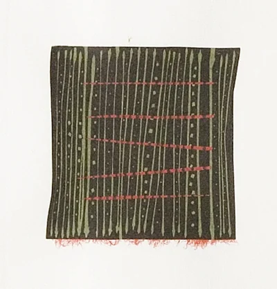 woodcut, chine colle