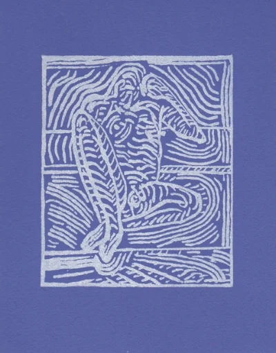 Lost in Line, solarplate, relief monoprint