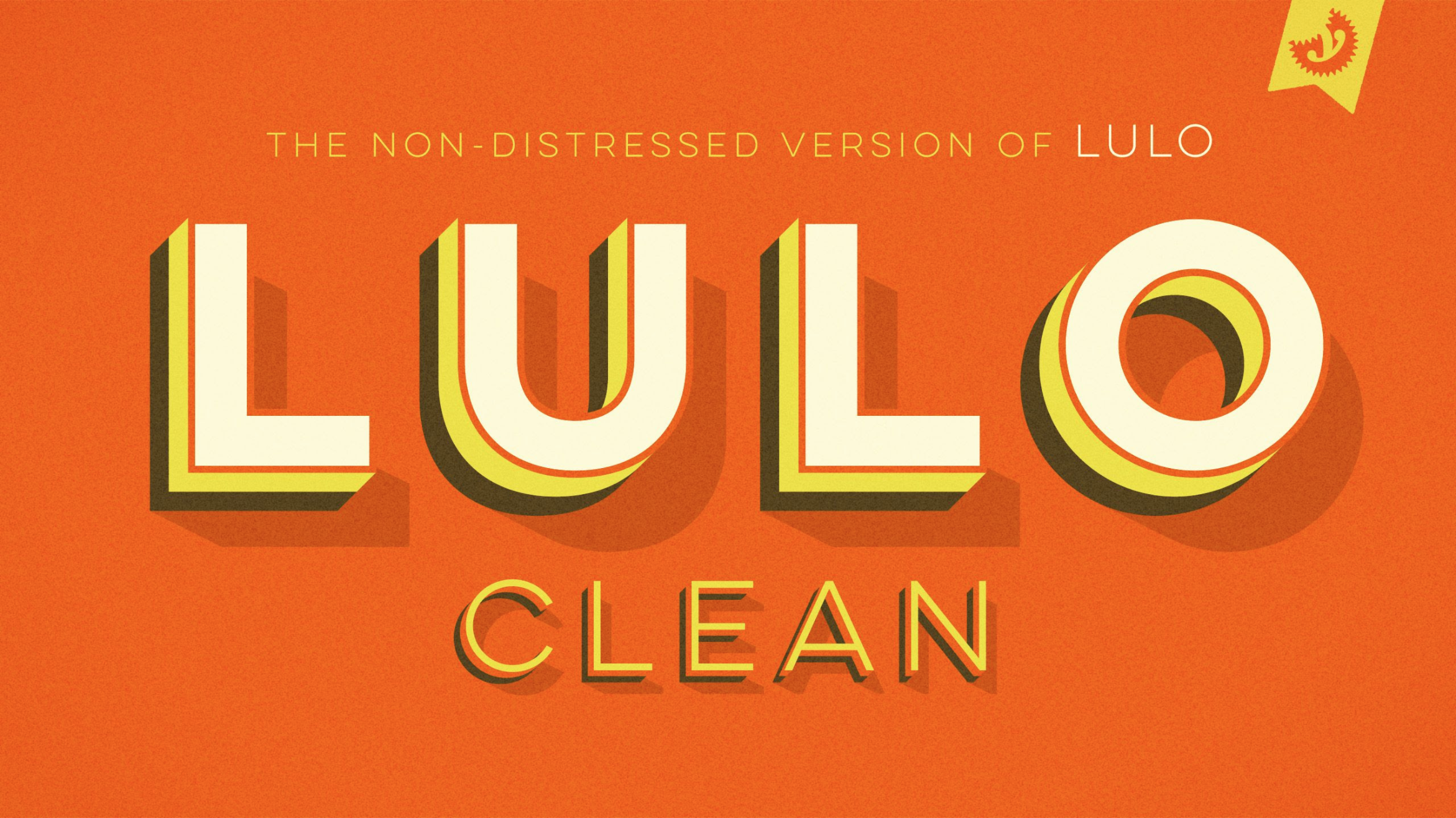 Lulo Clean family, a layered type system from our friends at Yellow Design Studio . A more clean-cut version of the original Lulo design, Lulo Clean is a shoe-in choice for projects where you need your selected typeface to exude personality. Its layered capabilities are bold, engaging, and fun.