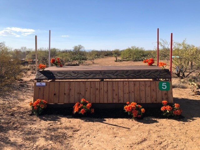  The new Preliminary table at the Southern Arizona Horse Trials, designed by Adri Doyal. 