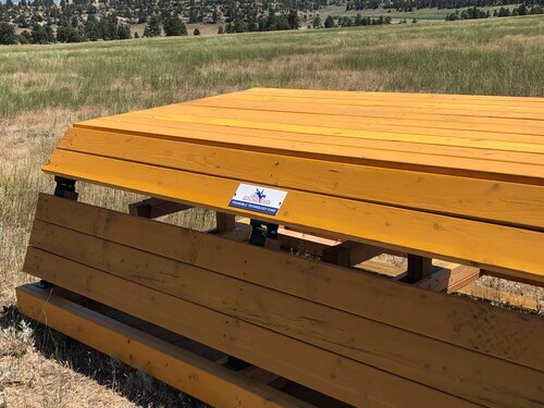  The new Preliminary table at the Arrowhead Horse Trials bearing the USEA Foundation Frangible Technology Fund’s plaque. This fund was made possible by our members and friends who are passionate about eventing and safety. 