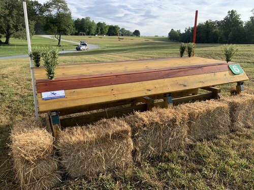  The Preliminary table on the cross-country course at FENCE Horse Trials, designed by Greg Schlappi. 