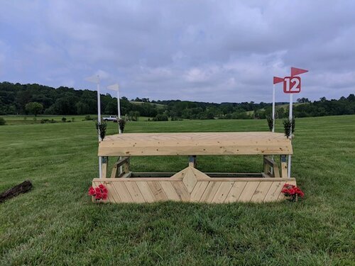  First fence jumped in competition following lock down. Plantation Field. USEA/Rob Burk Photo. 