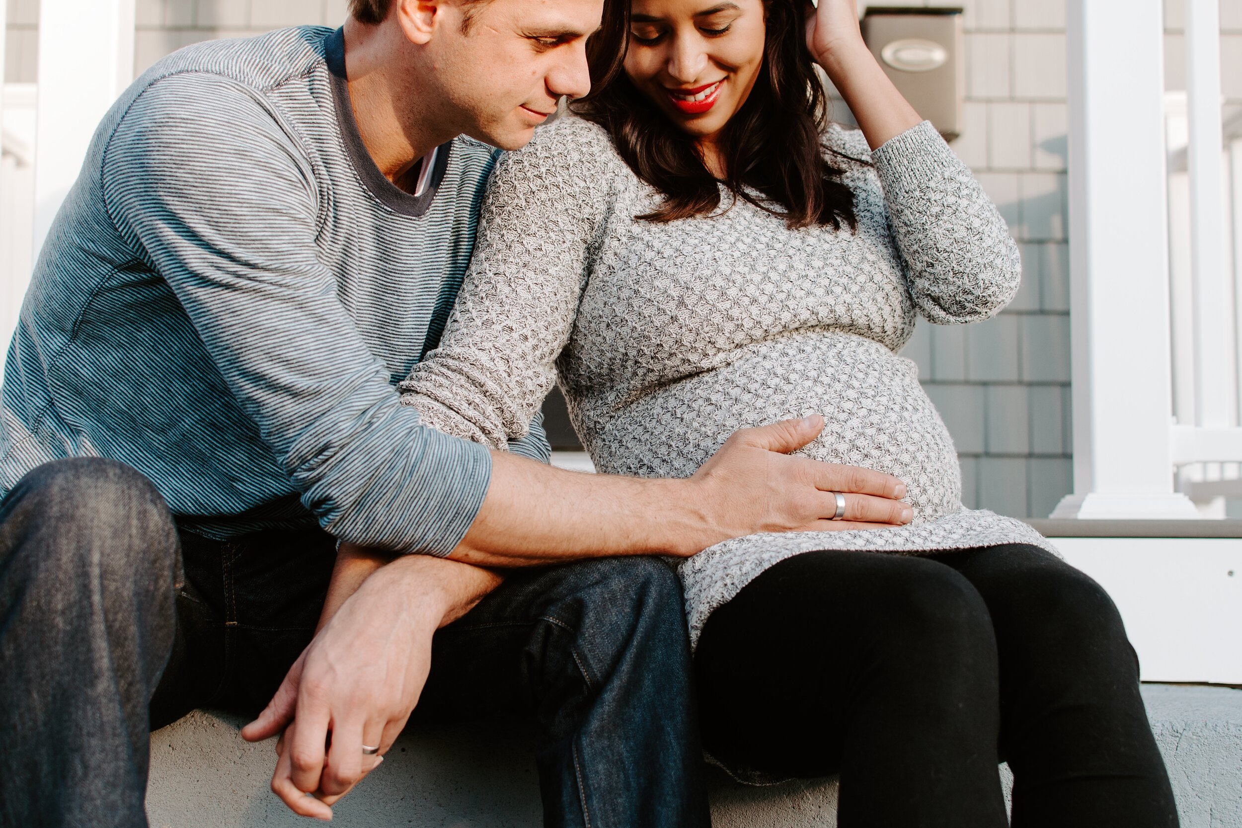 New England Maternity Session Expecting Parents At Home Portrait.jpg