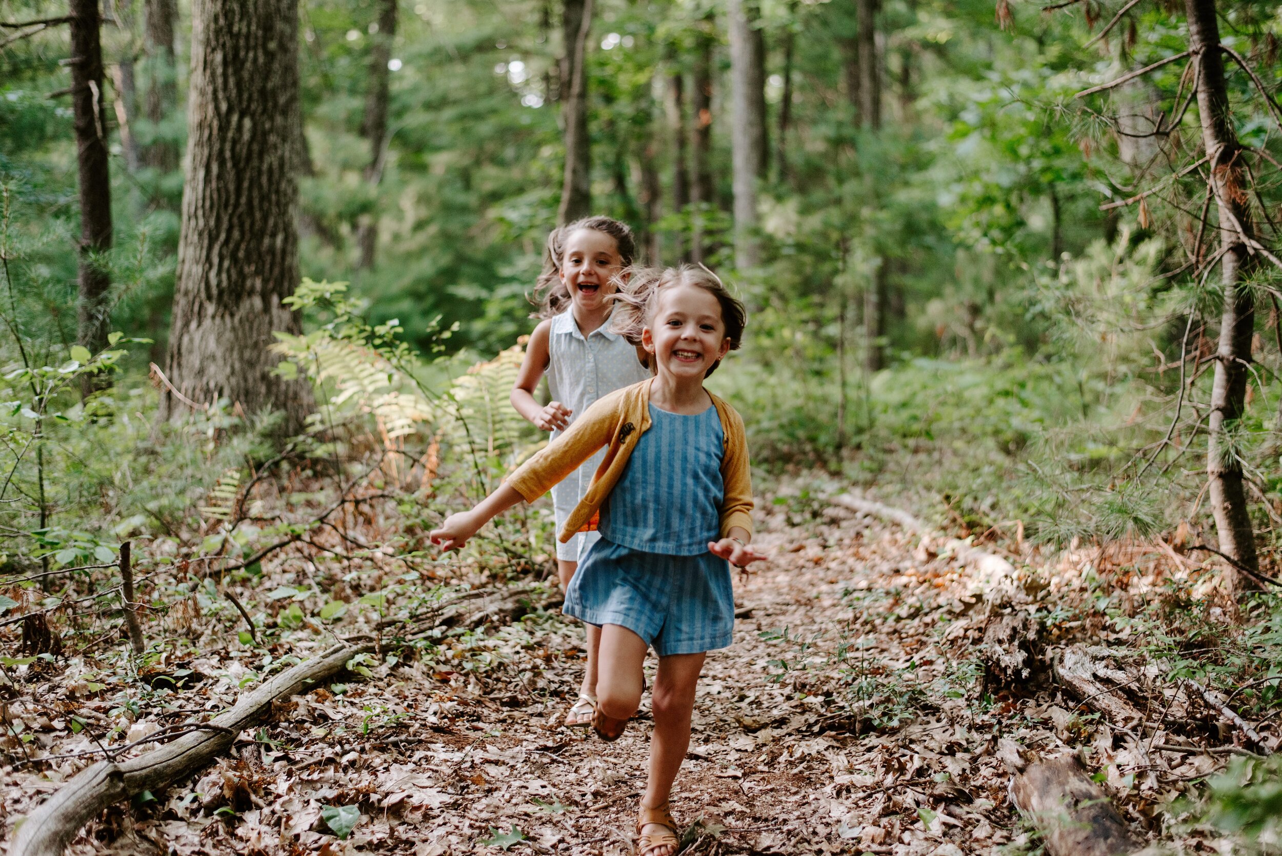 New York Westchester Lifestyle Photographer Summer Family Photos Outdoors Kids Playing Sisters.jpg