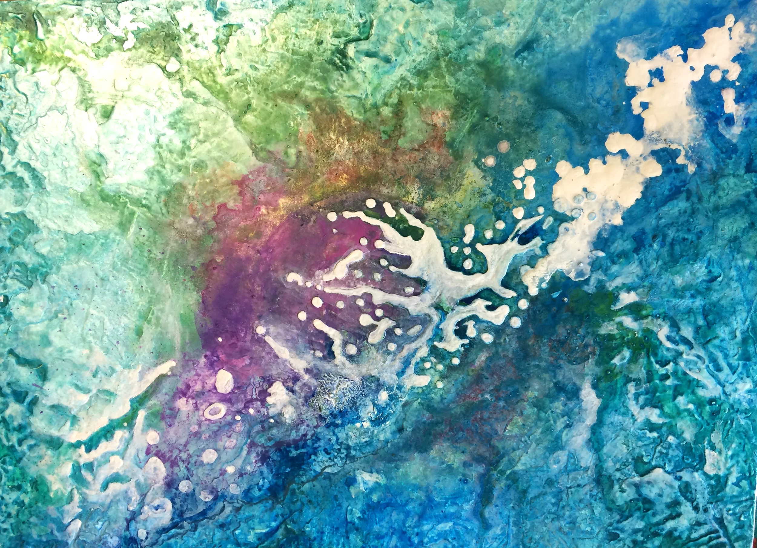  The Milky Wave  24"X18" Acrylic on canvas 