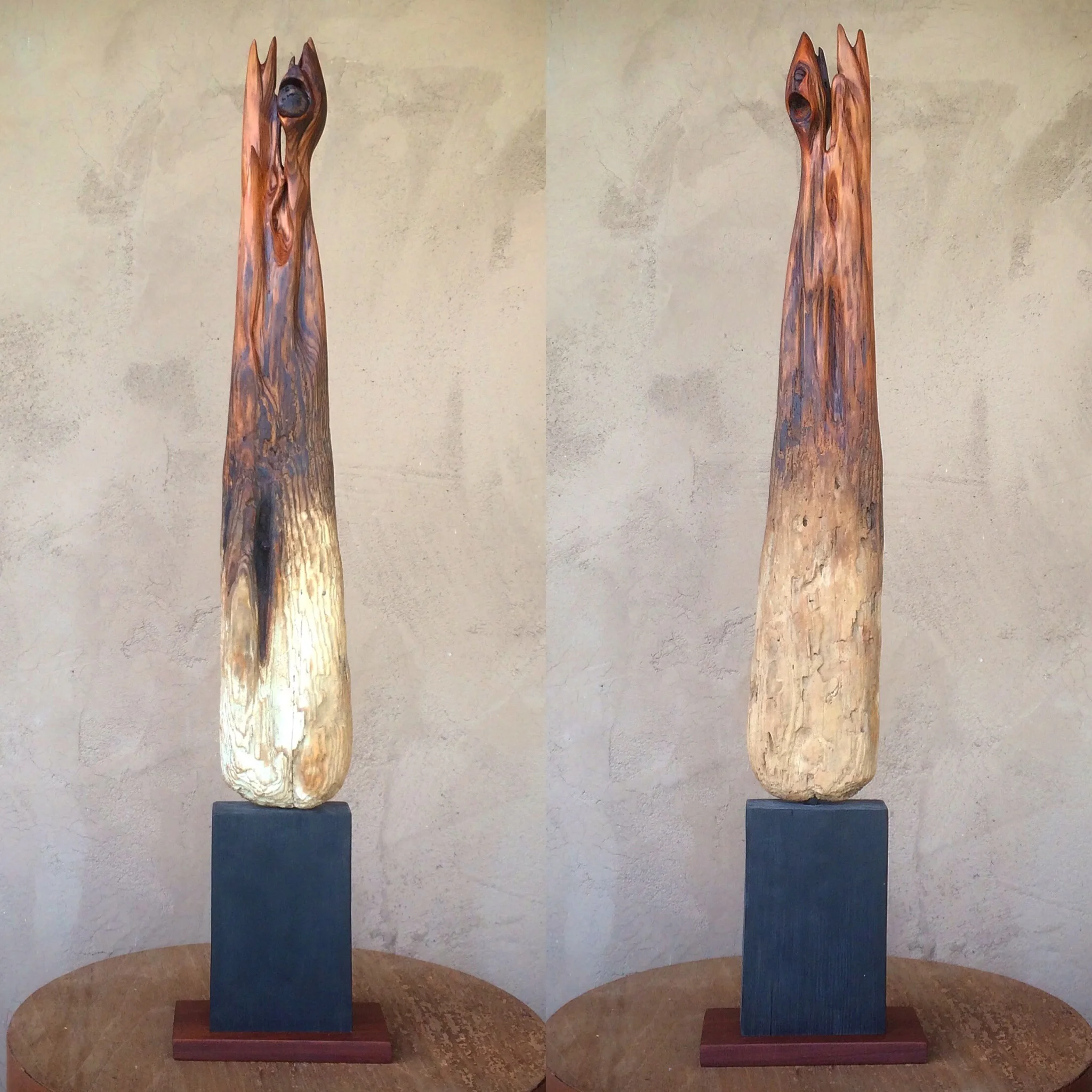  Carved burnt driftwood from Thomas fire 2018 