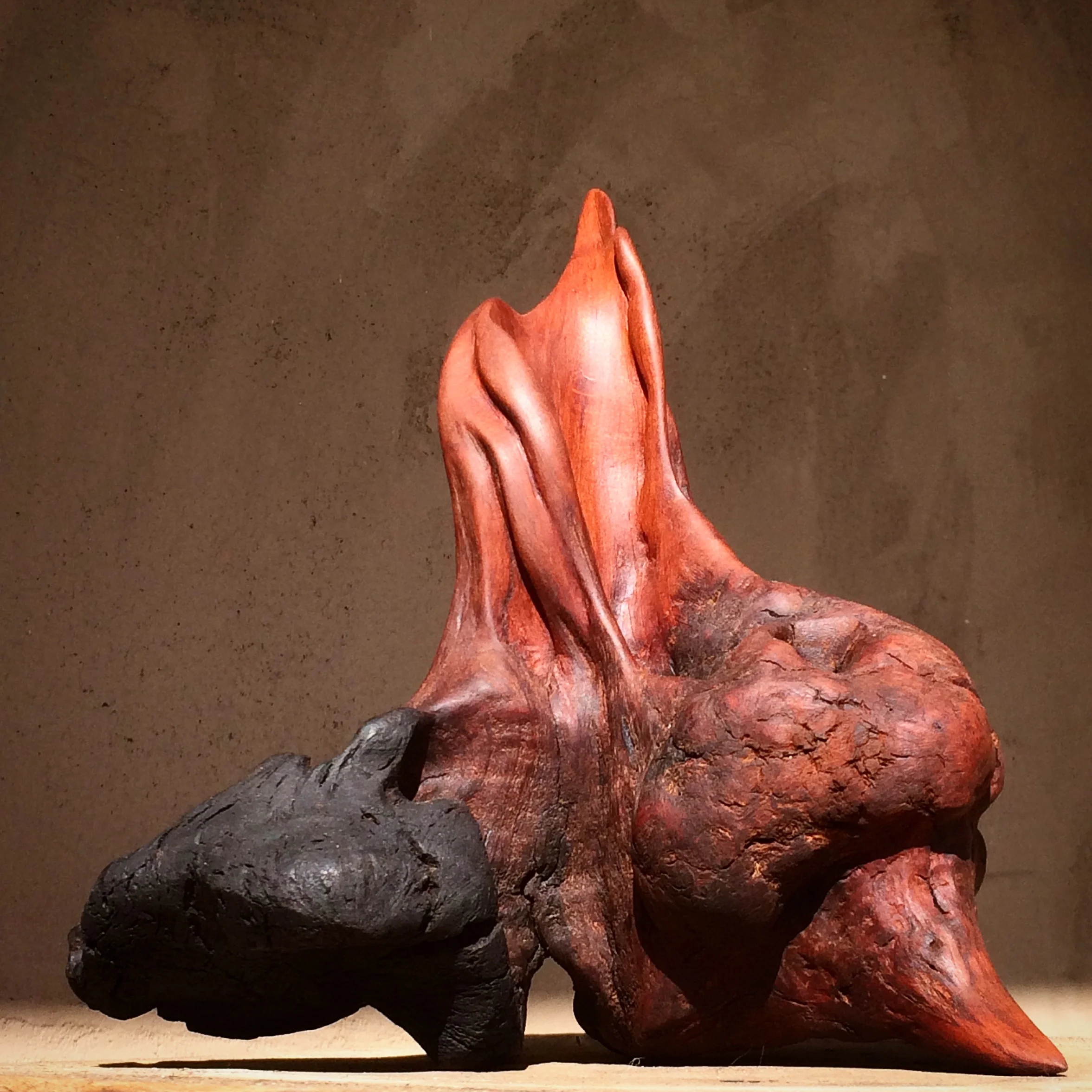  Carved burnt driftwood from Thomas fire 2018 