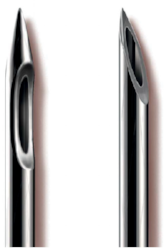 From cited article. Atraumatic needle on left.