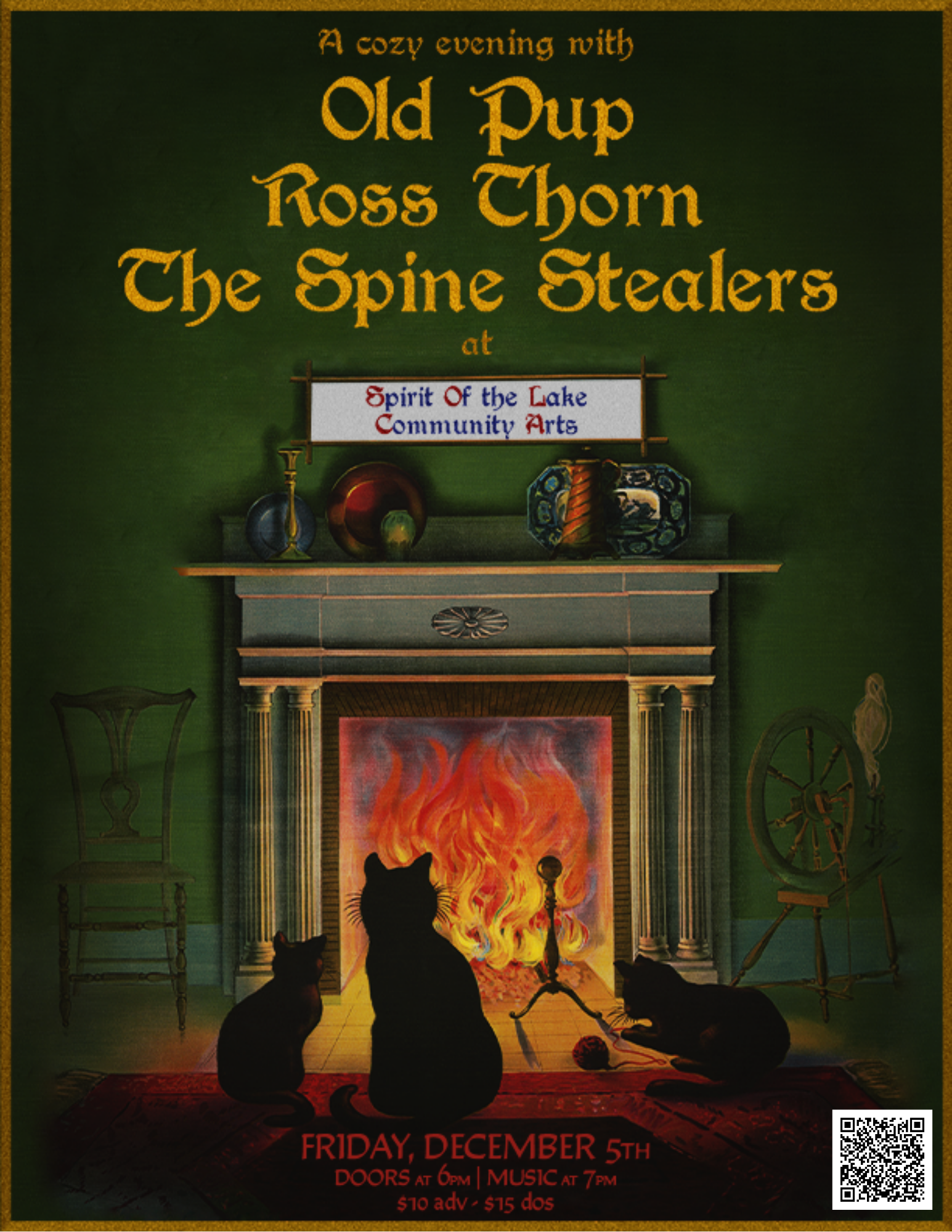 A Cozy Evening with Old Pup, Ross Thorn, The Spine Stealers