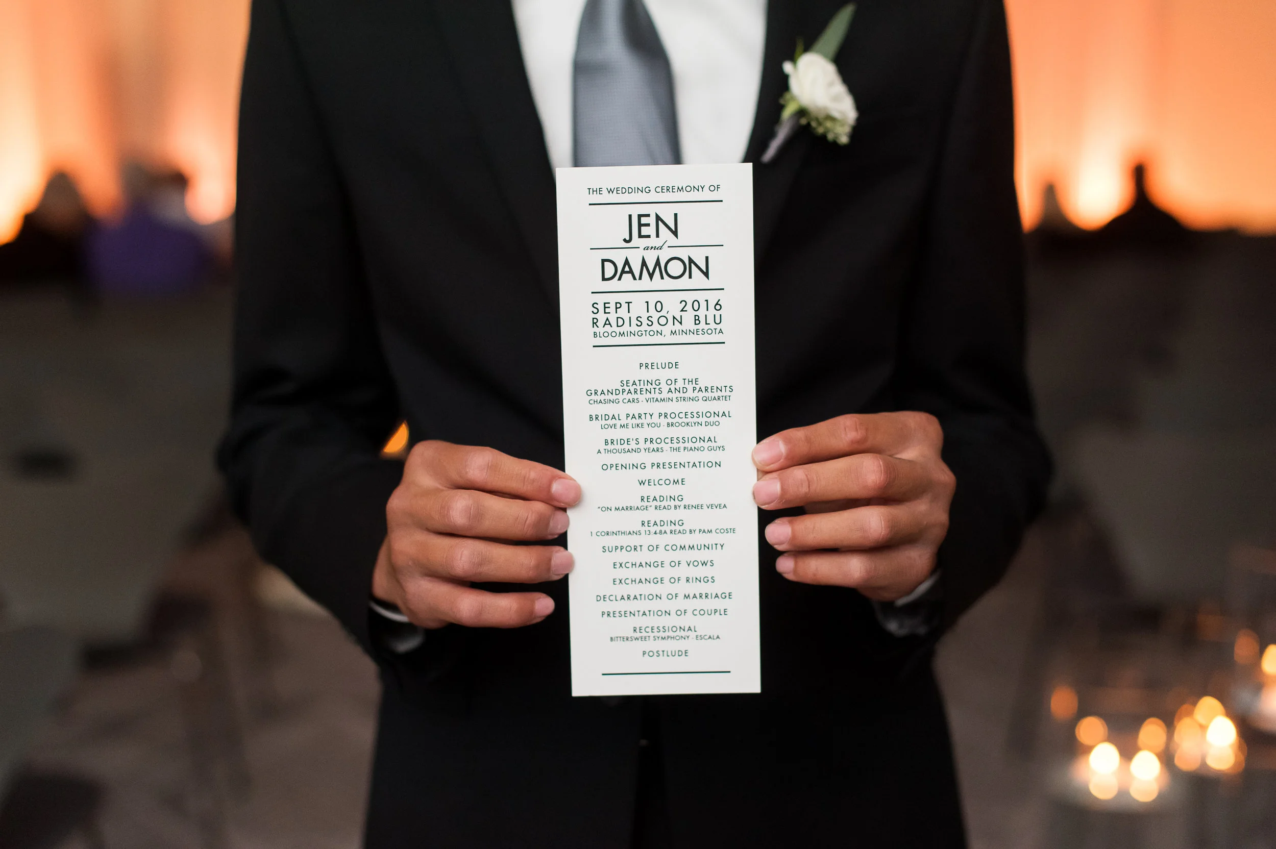 Modern Wedding Program