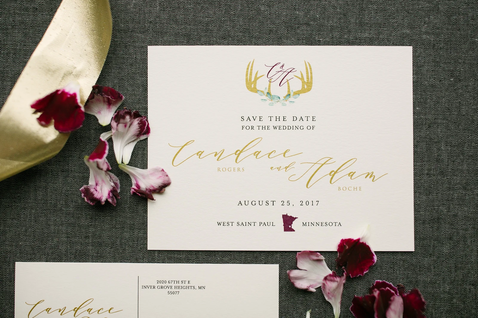 Creating a custom monogram is a great way to set the tone for your wedding right away when you send out your Save the Dates!
