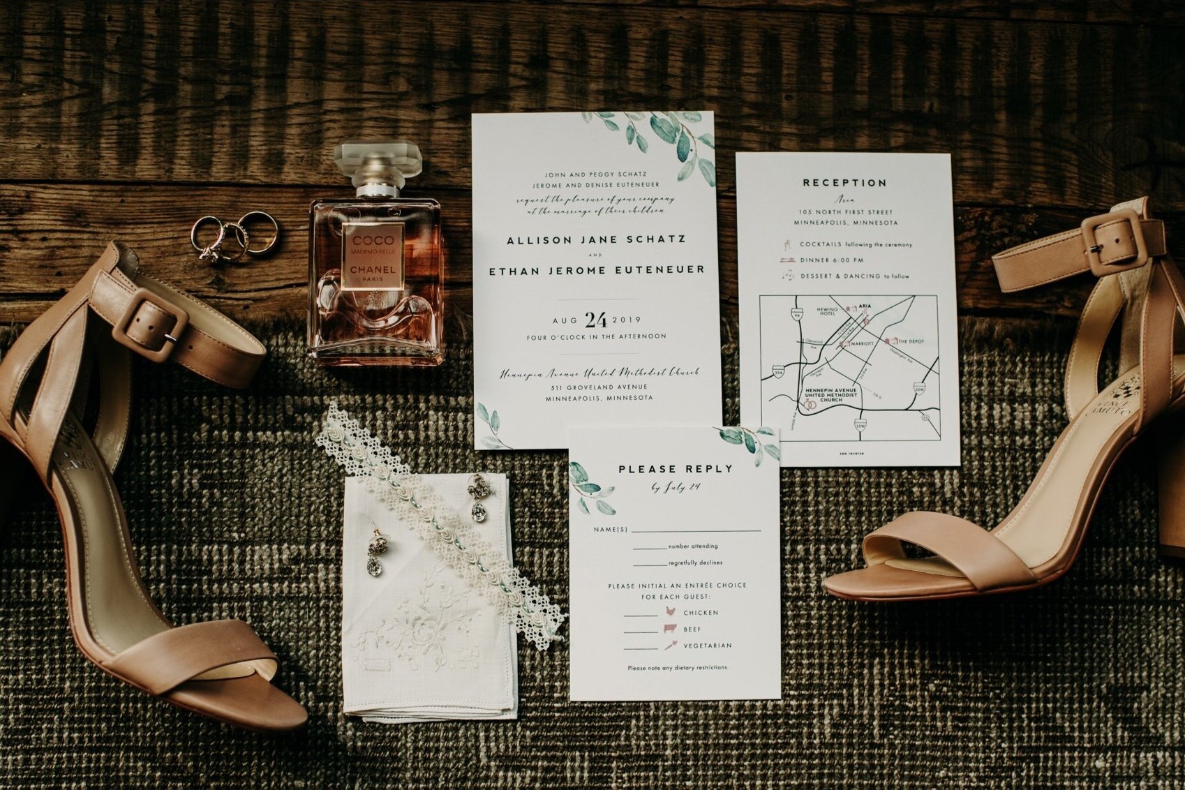 Modern Greenery Invitation