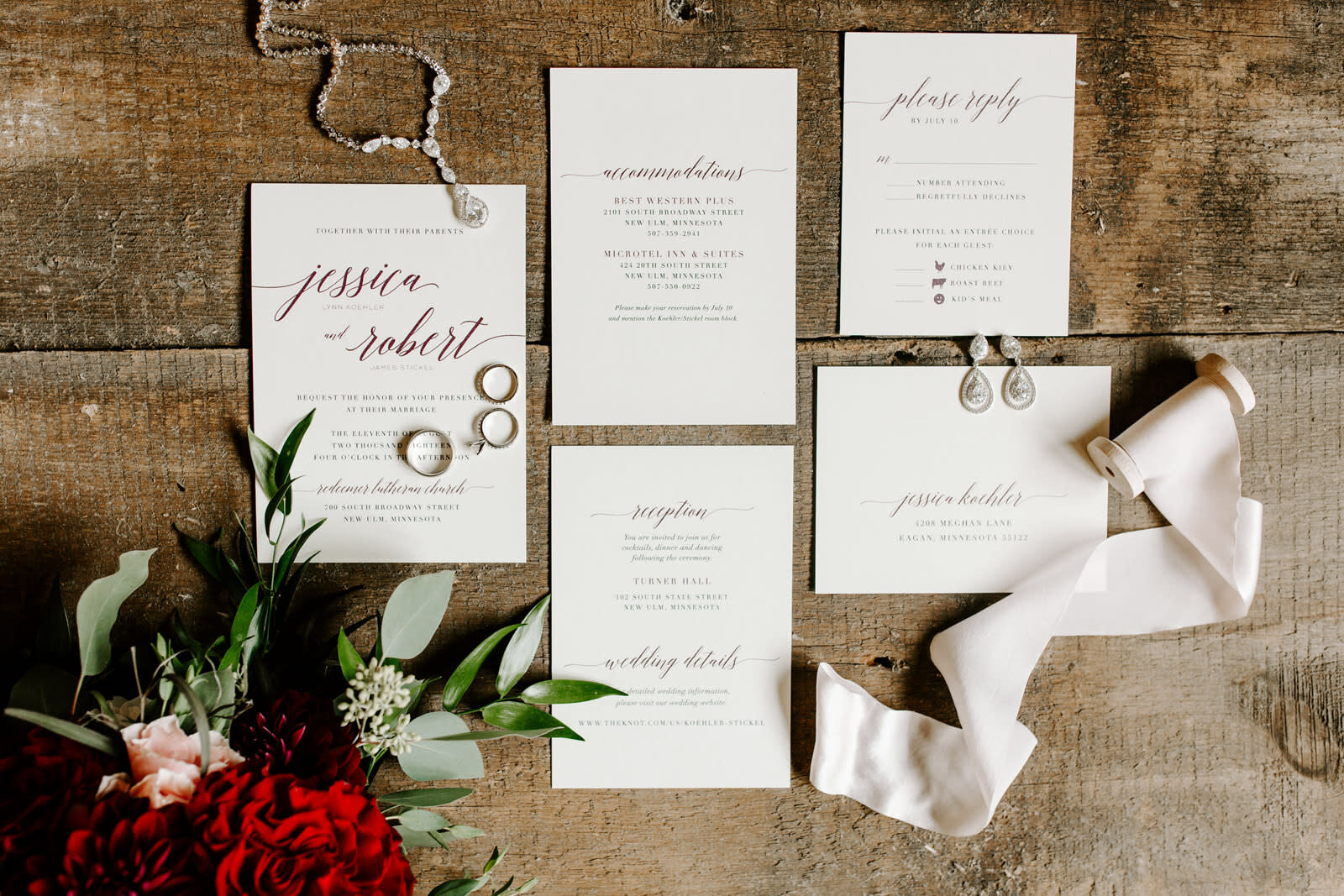 Modern Calligraphy Wedding Invitation