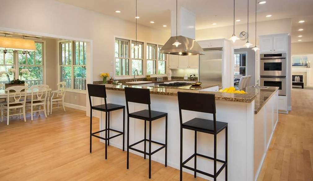 Ballet White because of her granite. Dune White for the cabinets to take out the yellow.