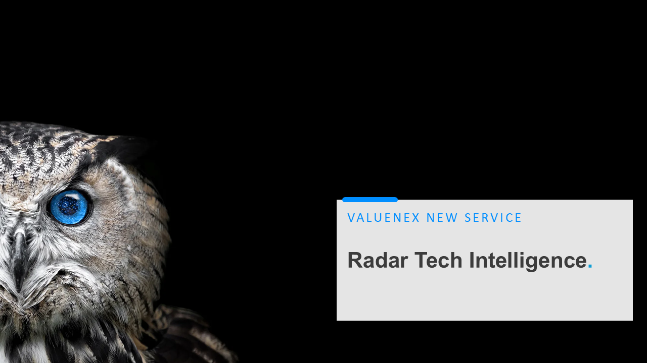 VALUENEX Begins Offering of New Service “Radar Tech Intelligence” — See the Latest in Technology at a Glance