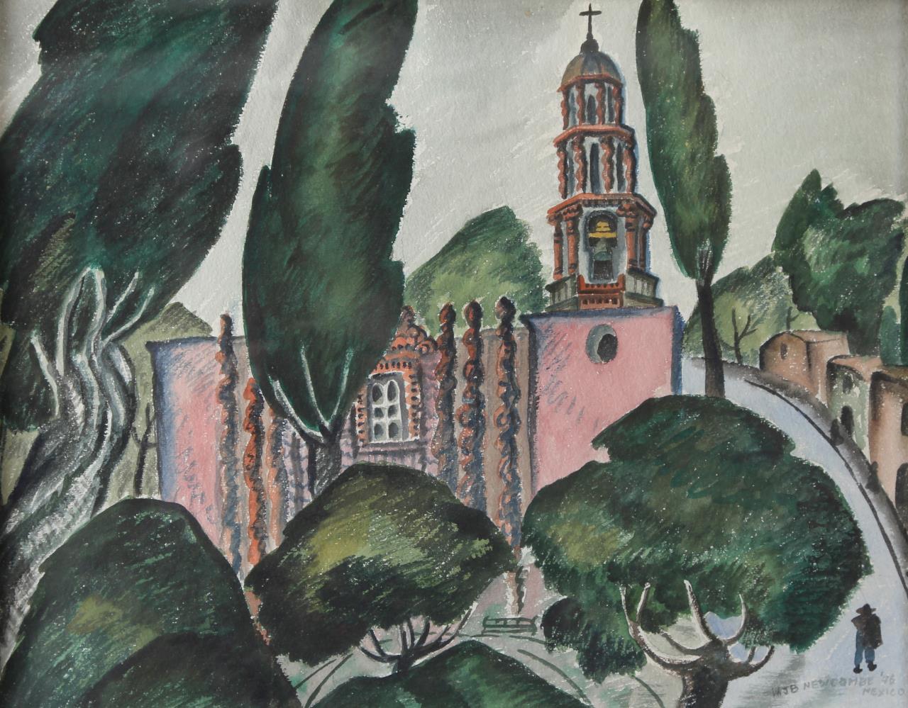 William Newcombe, Pink Church, San Miguel de Allende, 1946