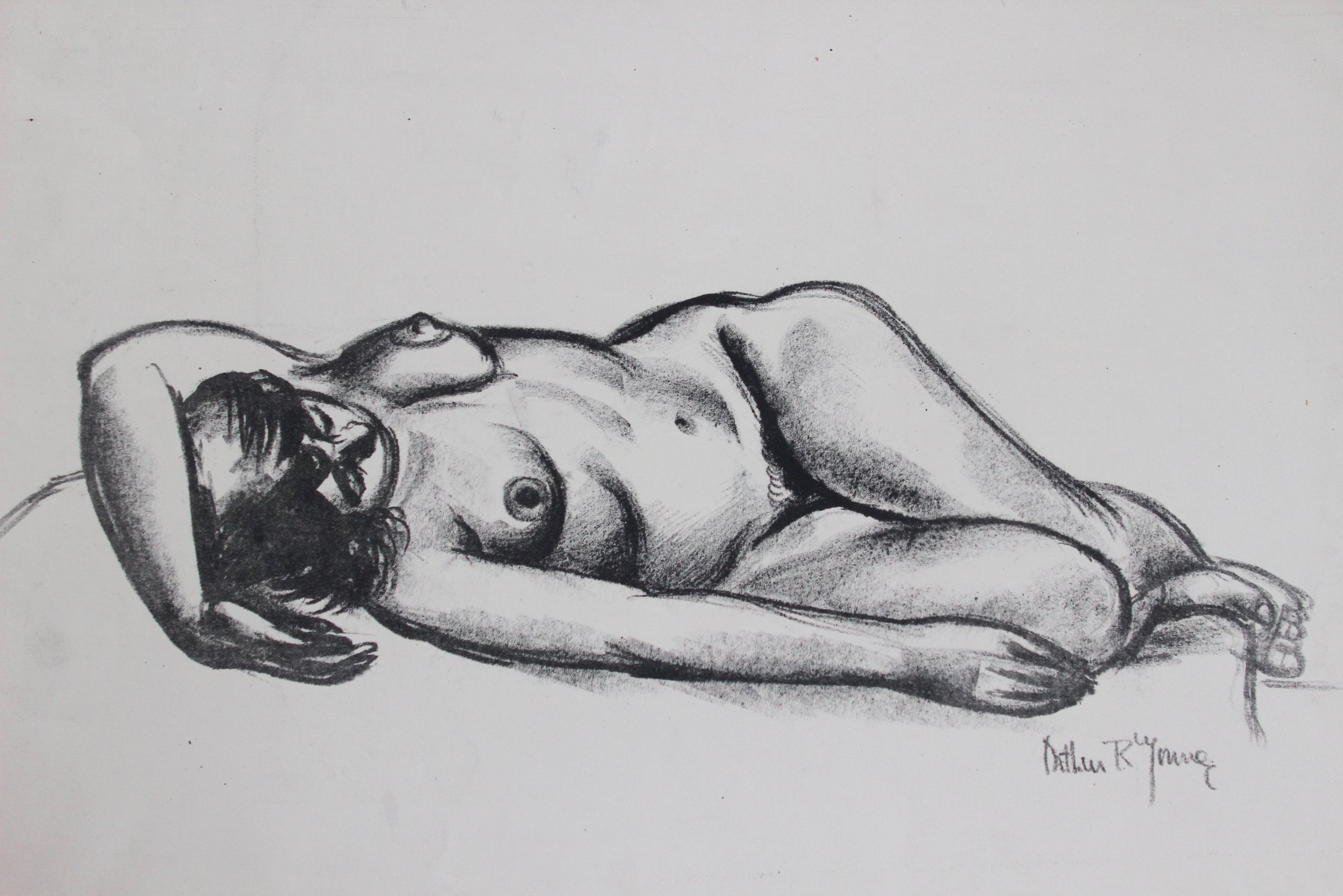 Arthur R. Young, Untitled (reclining nude)