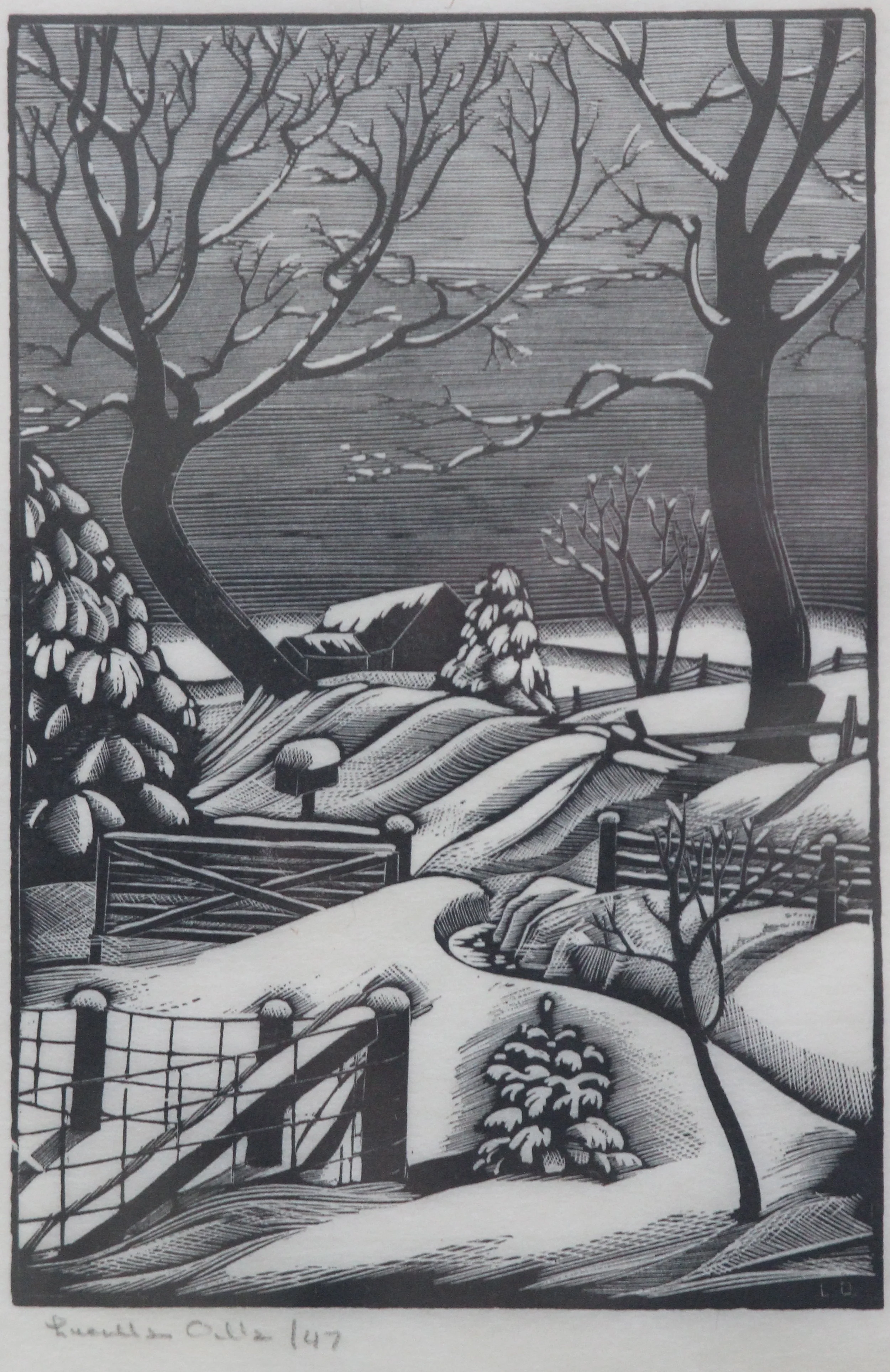 Lucille Oille, Winterscape, 1947