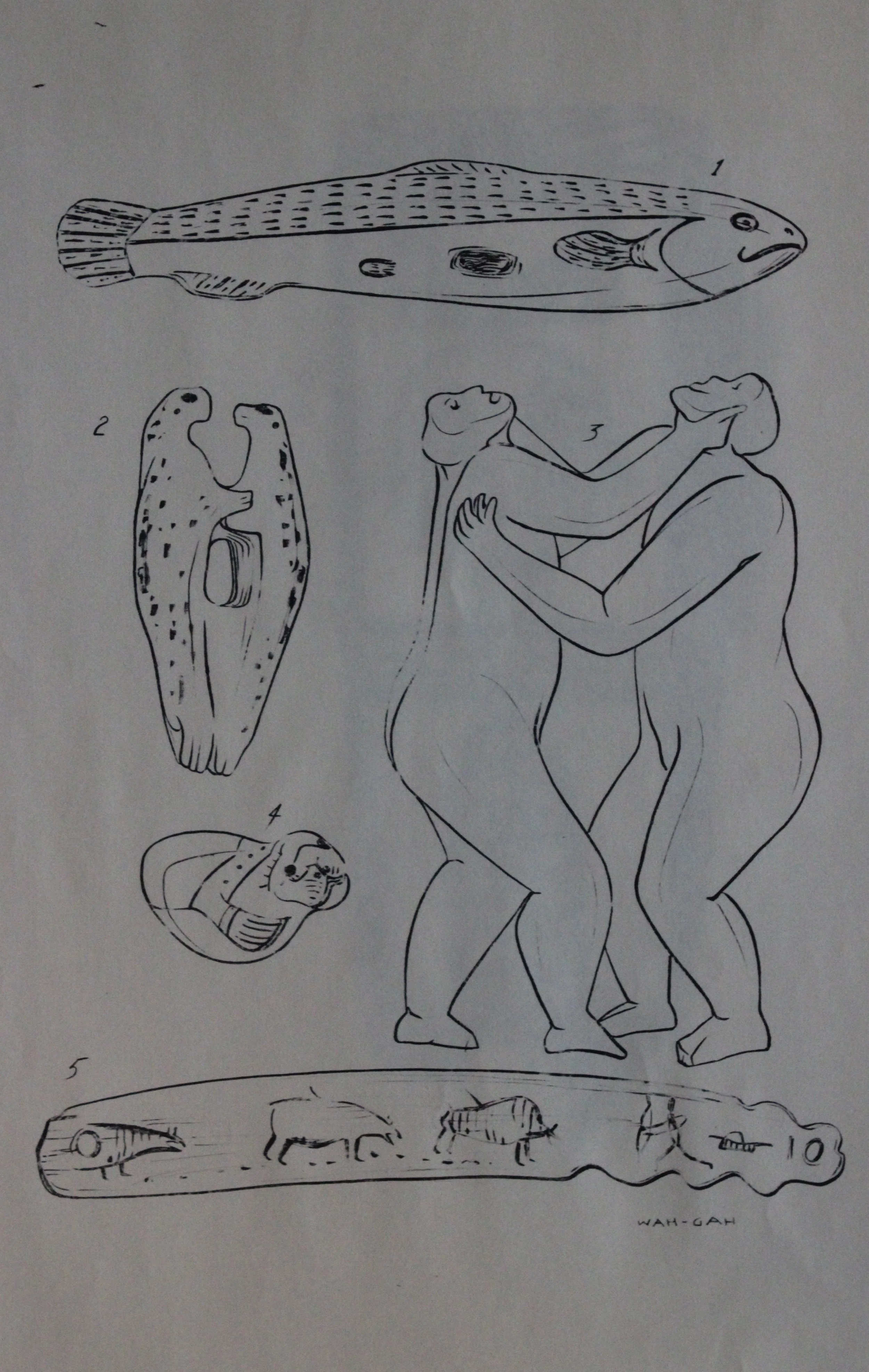 Cliff Robinson, set of prints created for "Indian Times" magazine, 1951