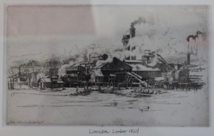 Ernest Lumsden, Lumber Mill, ca. 1911