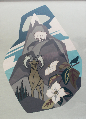Thor Hansen, Untitled (Mountain Goat, Ram and Dogwood)
