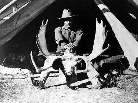 Carl Rungius outside his studio Photo: The Glenbow Archives