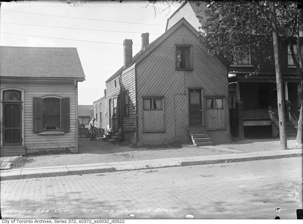  10 Sackville St. pre-condemnation in 1917 – Lucie and Thornton’s home was quite close in design to this. City of Toronto Archives. 