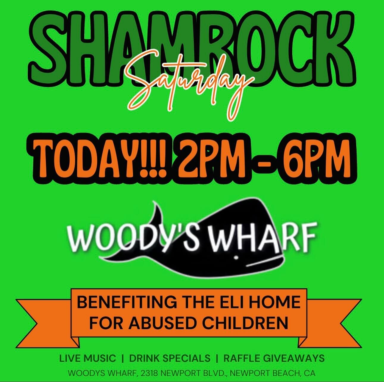 Can&rsquo;t wait to see you all! ⬇️⬇️

🎵 Multiple Live Bands 🎵 
🎁 Raffle Prizes 🎁 
🍸 Drink Specials 🍸 
💰 50/50 Drawing 💰 
☘️ St. Patrick&rsquo;s Day Merch ☘️ 

@woodysnewport 
@woodyswharfnightlife 
@theelihome 

#NewportBeach #NewportBeachRe