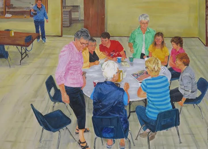 Rosenfeld Ladies Acrylic on canvas 24" x 36" Artist Collection