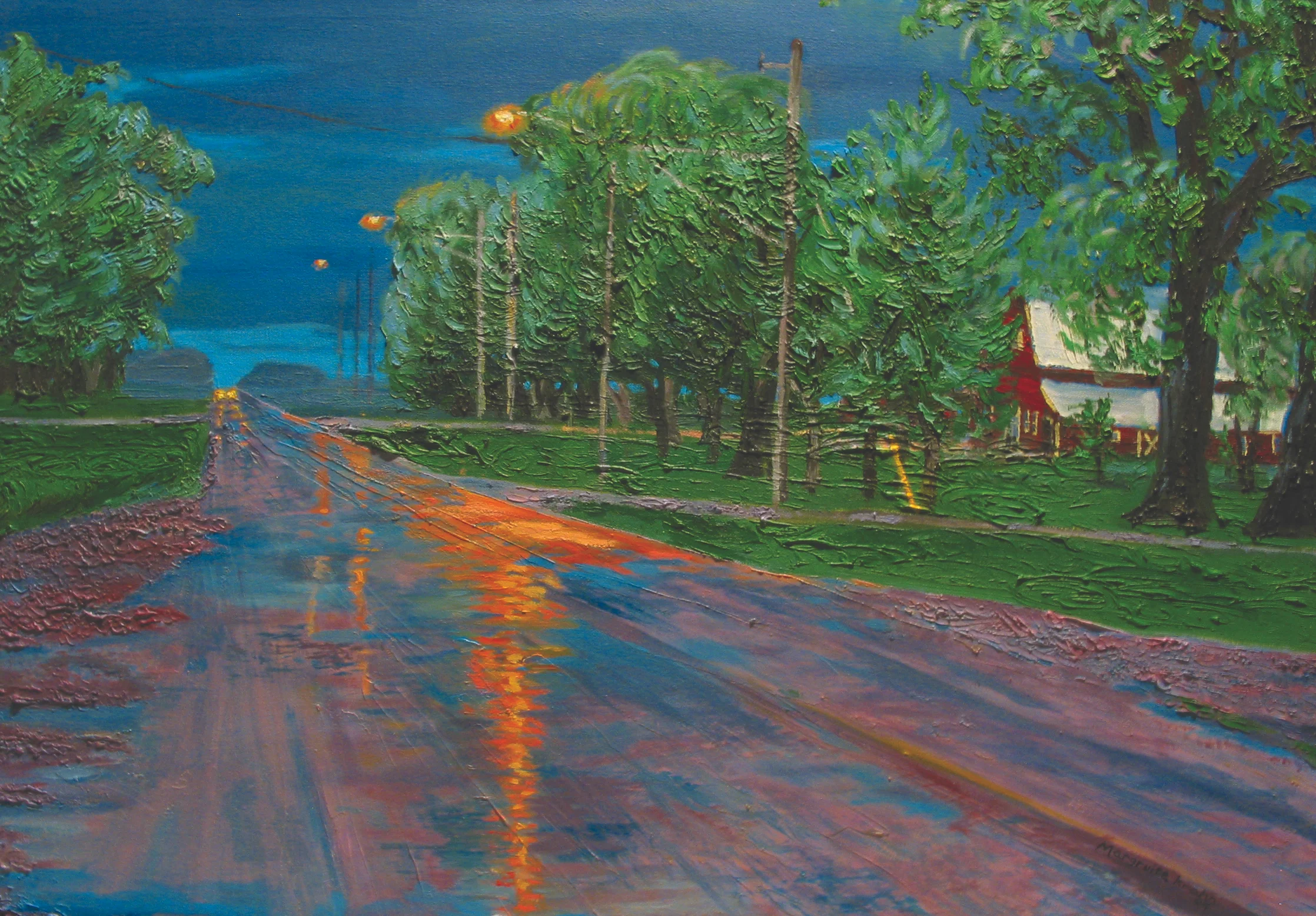 Coming From Julie's Acrylic and impasto on canvas 24" x 30" Private Collection