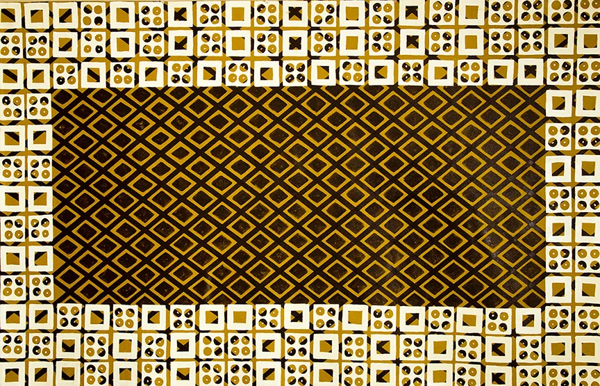 Ode to the Fraktur Artist #2 Groot Stow ( living room), Peter klippenstein Housebarn, Neubergthal, MB. c. 1920's