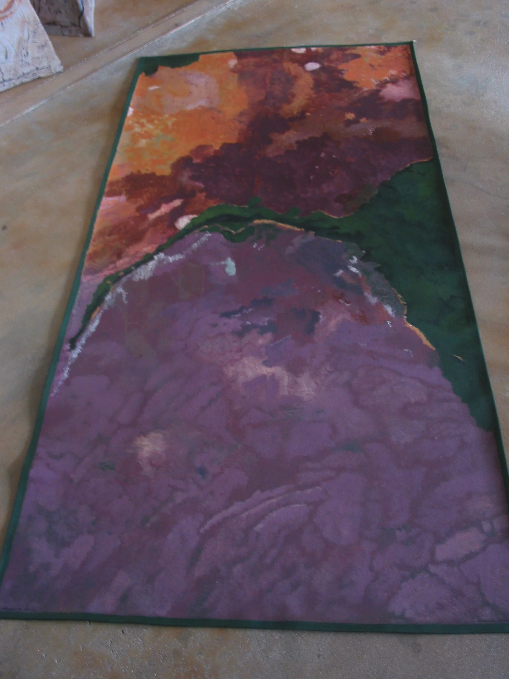 Canvas Floor Runner - Rock and Moss