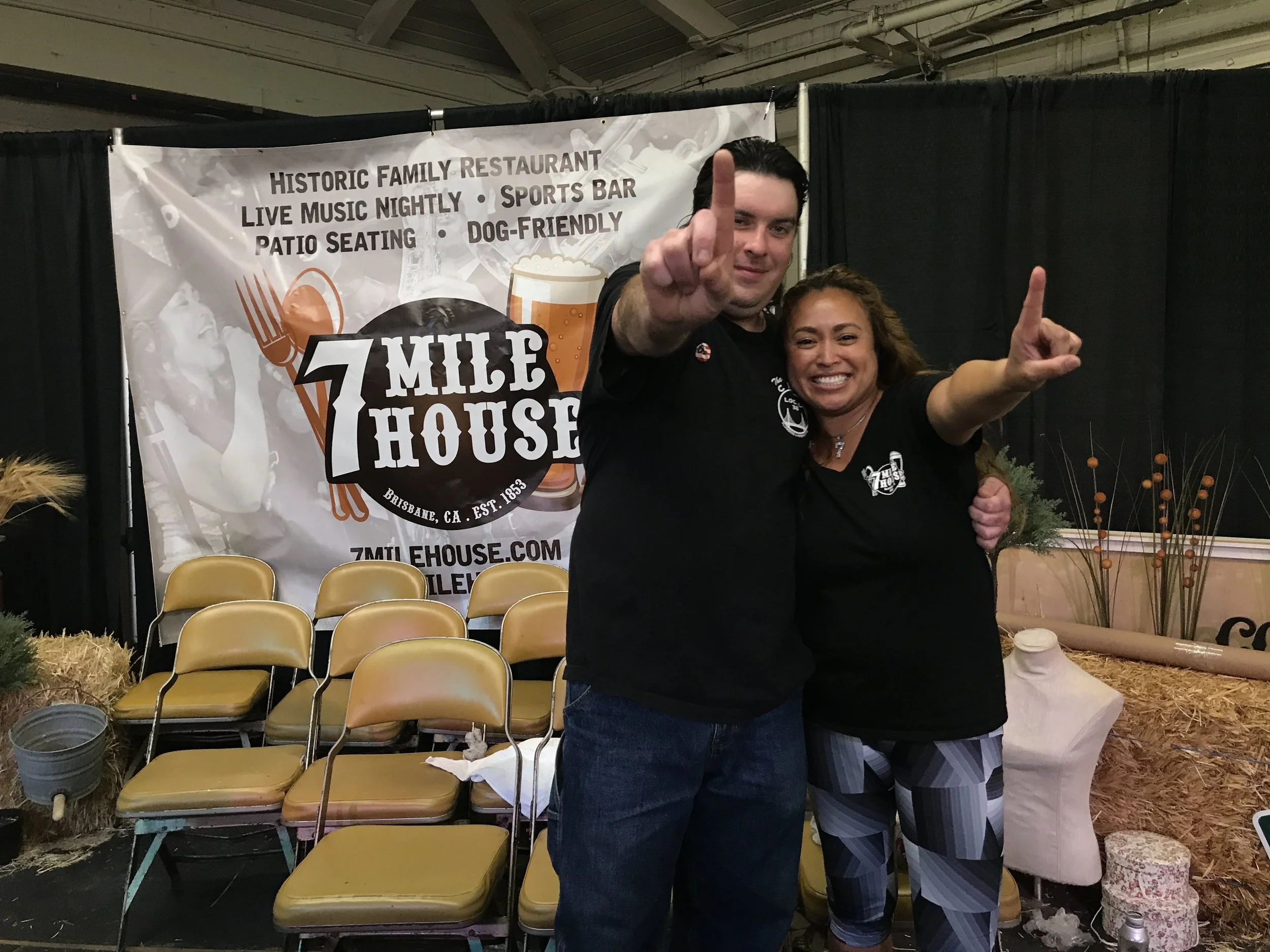 Sean O'Neill and Vanessa Garcia, owner of 7 Mile House