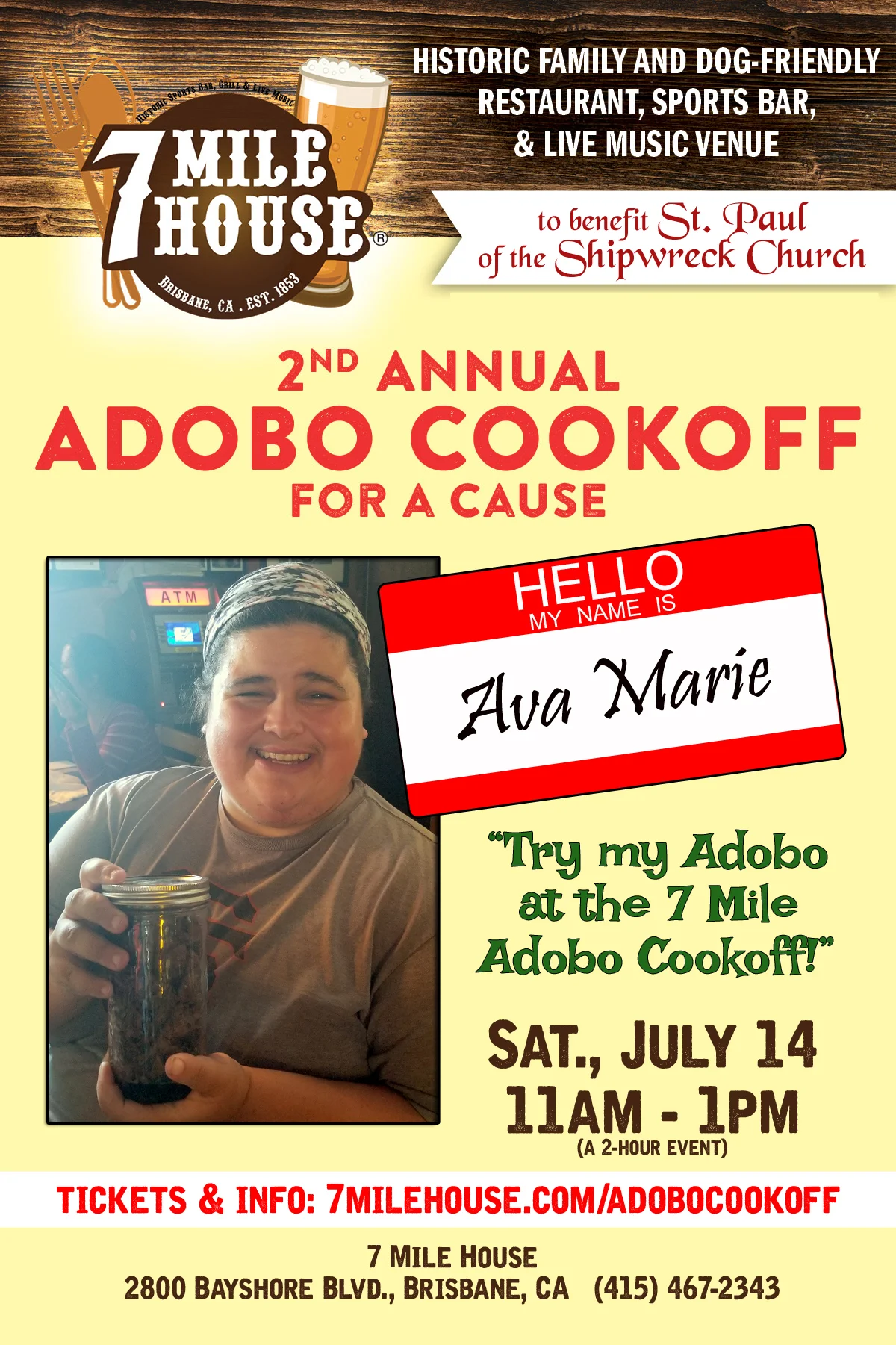 Ava Marie - "I'm a food blogger born with autism and a contest cook from South San Francisco California. I was born into a Swedish Norwegian Mexican household. My Adobo tastes good because I got this recipe from my longtime neighbor who is half Filipino. I am known for making chili in South San Francisco and won 3 honorable mentions as well as red, white and blue ribbon awards at the San Mateo County Fair culinary arts. I may be the underdog against these Filipino mama's but am super competitive and let's do this!!!"
