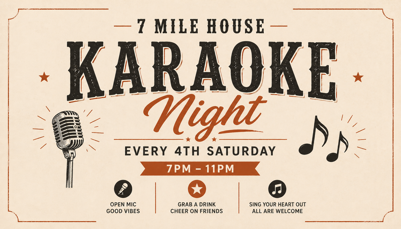 Karaoke Night: Every 4th Saturday!