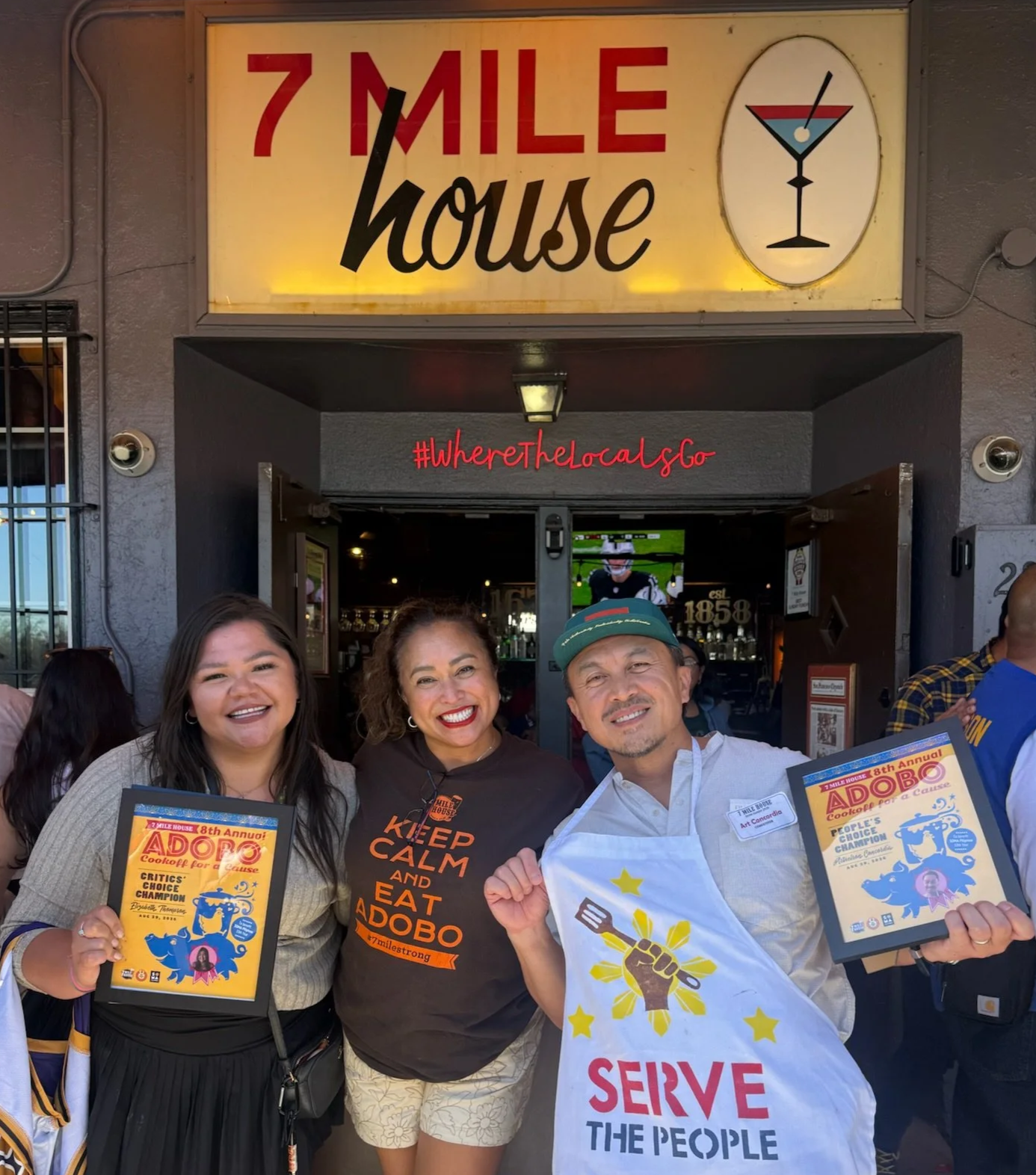 2026 Adobo Cookoff winners Elizabeth Thompson and Artnelson Concordia at 7 Mile House