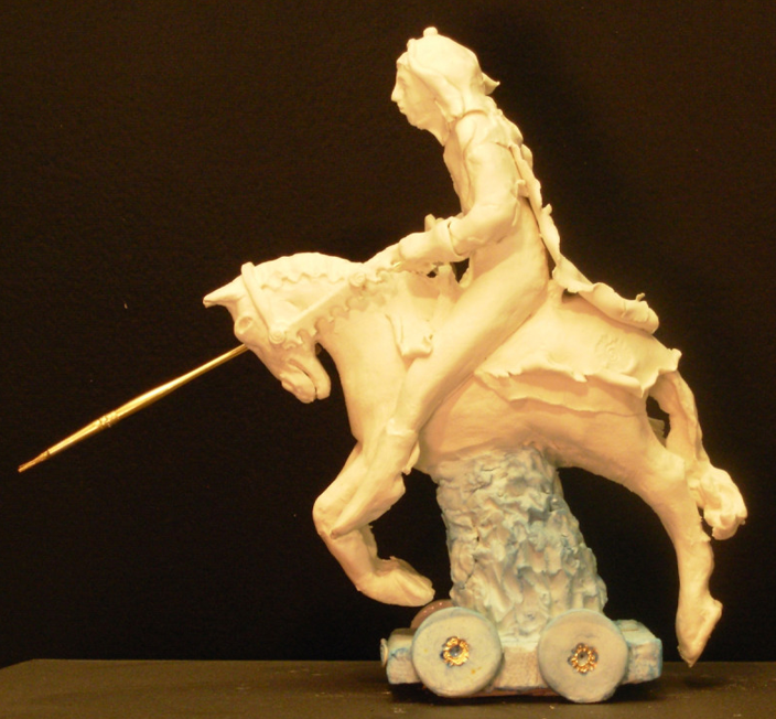 Don Q ? porcelain, gold leaf
