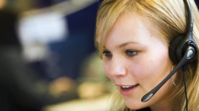 I wore one of those headsets, whilst failing to ship out many application packs. Suffice to say I was met with little to no enthusiasm on pretty much every call I made.