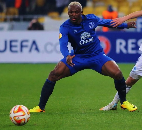 Arouna Kone playing for Everton in Kiev. Image credit: Илья Хохлов/ Creative Commons