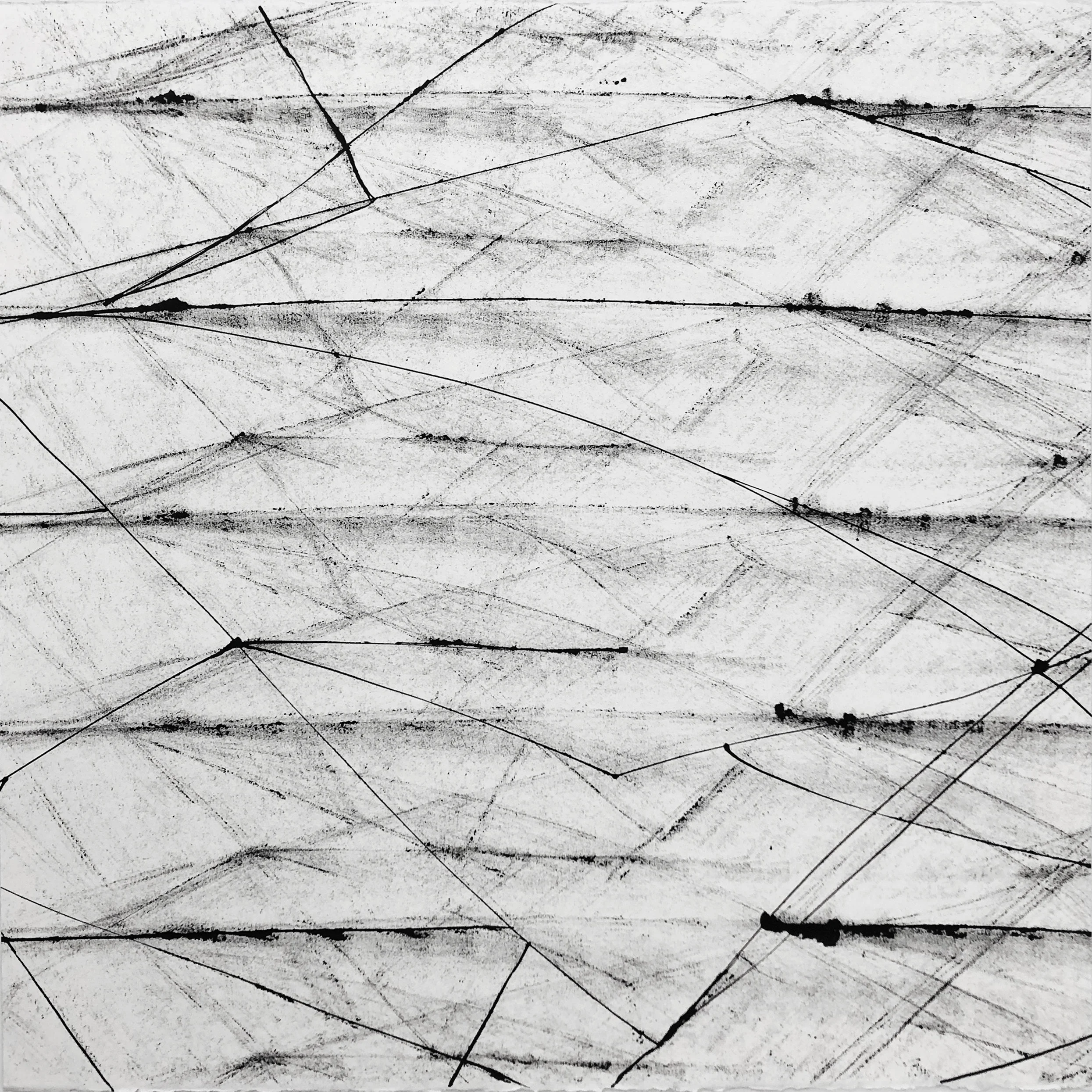 Distance Was an Empty Thing We Carried In The Eye, 22.5x22.5, Ink on Paper