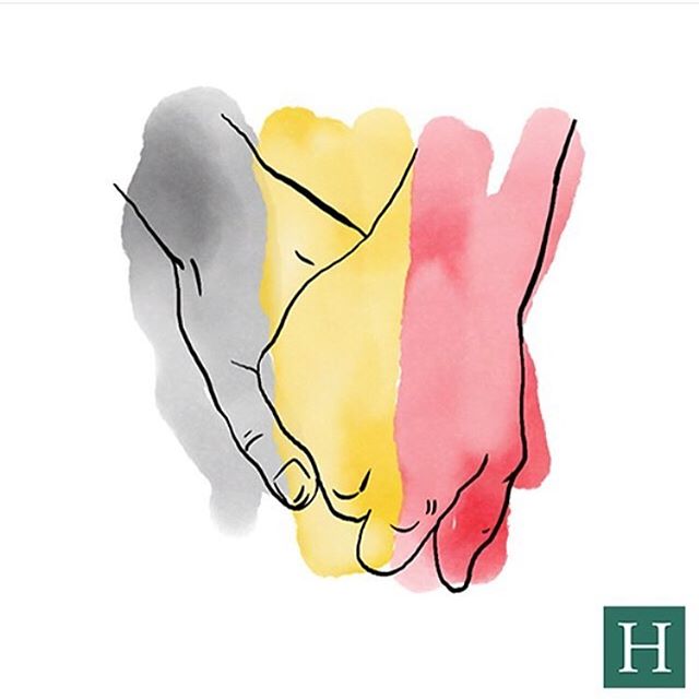 We stand with Brussels. Repost from @huffingtonpost #BrusselsAttacks #TogetherWeStand