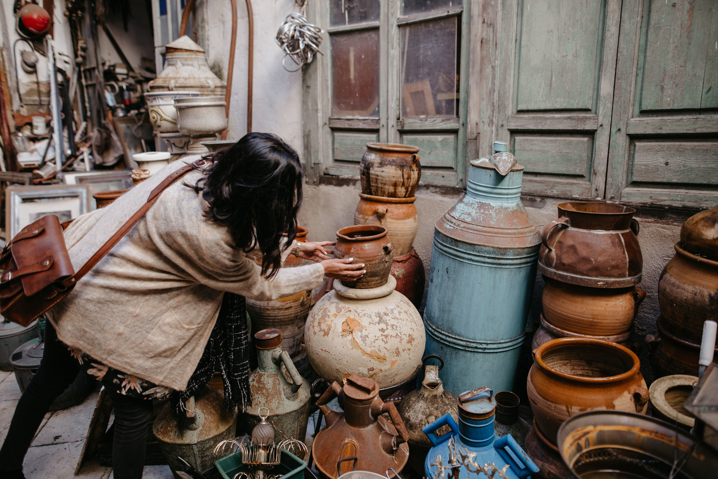 second hand vintage market shopping in Andalucia Spain